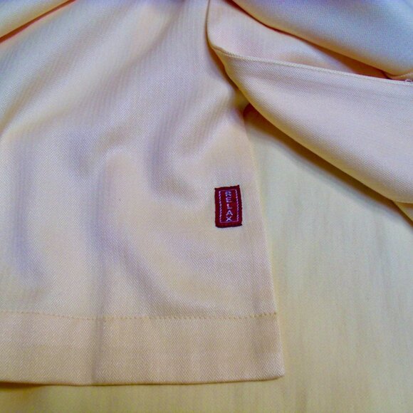 TOMMY BAHAMA Pale Yellow Silk Blend Aloha Hawaiian Short Sleeve Shirt Sz XL - Picture 4 of 5